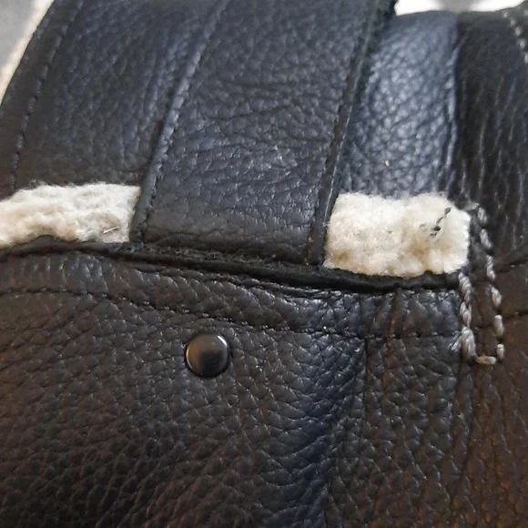 Sorel Black Leather Ankle Rubber Sherpa Lined Boots NL2135-010 Size 9 - Picture 8 of 16